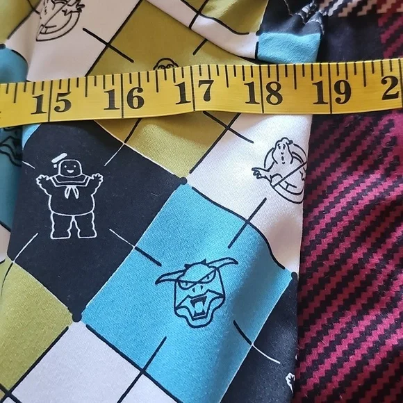 Vintage-Inspired Blue, Green & Black Check Fit-and-Flare Dress - Picture 8 of 9